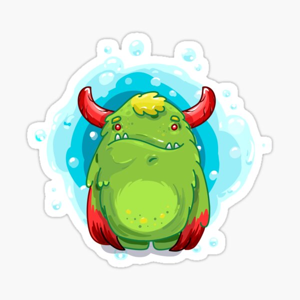 Cute Burly Friendly Monster Sticker