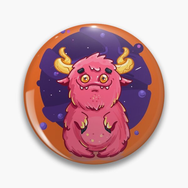Item preview, Cute Burly Friendly Pink Monster designed and sold by PosterpartyCo.