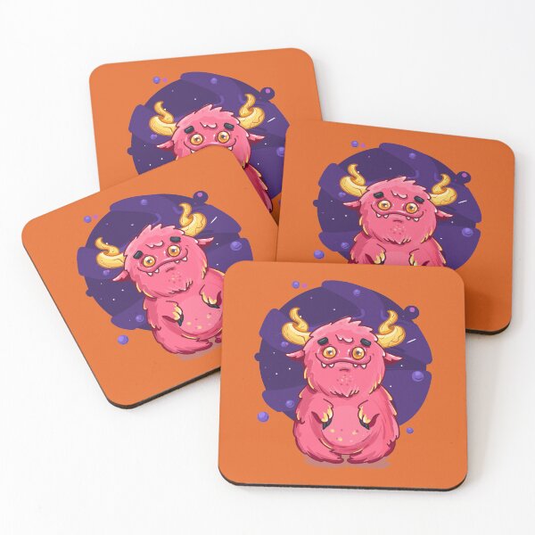 Item preview, Cute Burly Friendly Pink Monster designed and sold by PosterpartyCo.