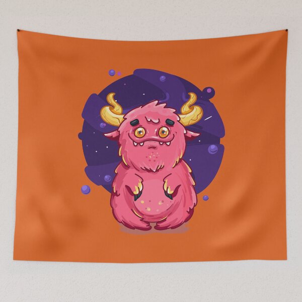 Item preview, Cute Burly Friendly Pink Monster designed and sold by PosterpartyCo.