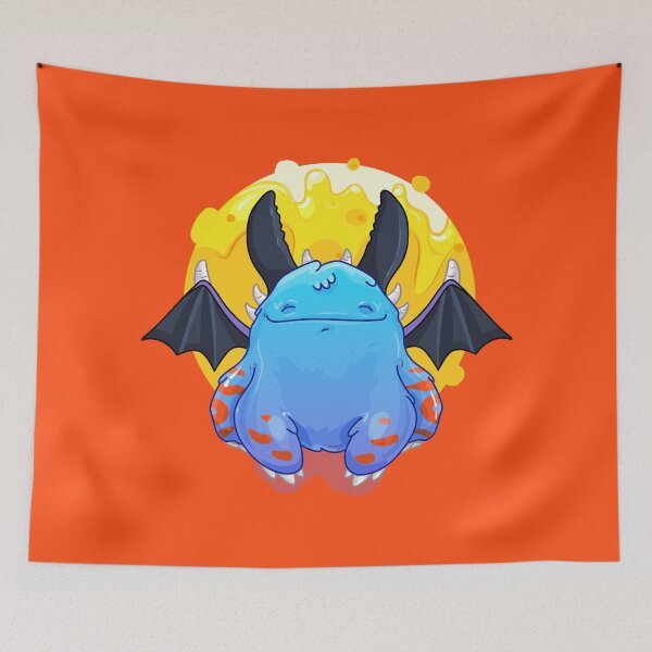 Item preview, Cute Burly Friendly Happy Flying Monster designed and sold by PosterpartyCo.
