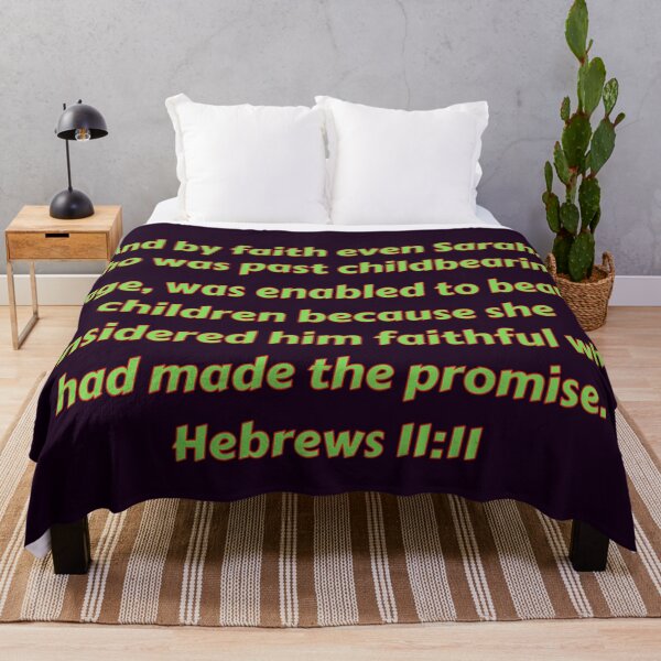 Artikelvorschau, Bibelvers Hebräer 11:11 entworfen und verkauft von Prayingwarrior.