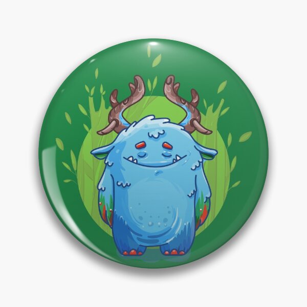 Item preview, Cute Burly Friendly Monster in Forest designed and sold by PosterpartyCo.