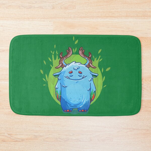 Item preview, Cute Burly Friendly Monster in Forest designed and sold by PosterpartyCo.