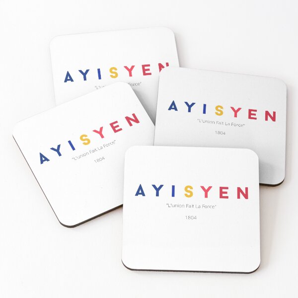 Item preview, Ayisyen (Haitian) Unity Makes Strength Gold designed and sold by femmenoire.
