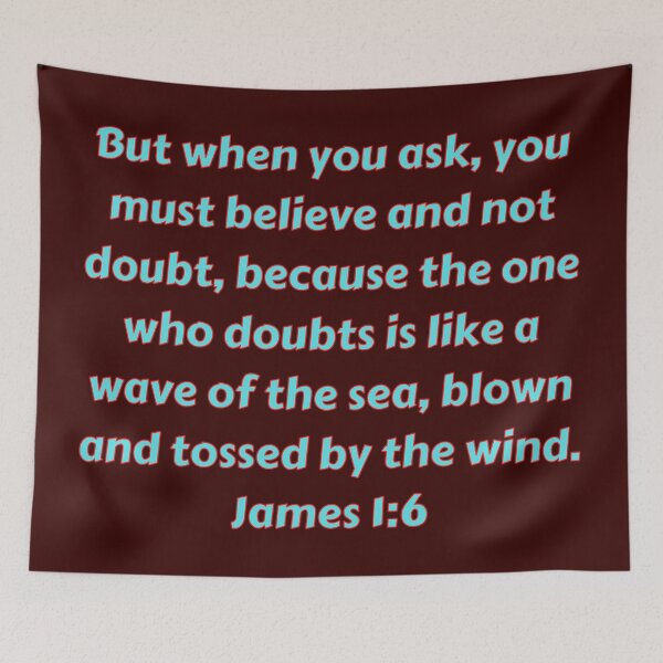 Item preview, Bible Verse James 1:6 designed and sold by Prayingwarrior.