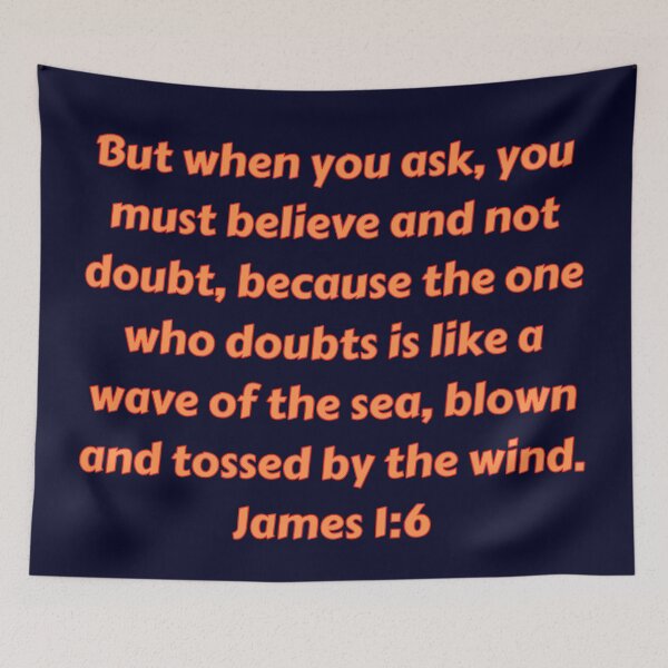 Item preview, Bible Verse James 1:6 designed and sold by Prayingwarrior.