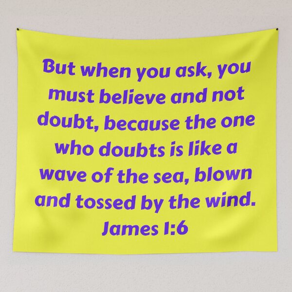 Item preview, Bible Verse James 1:6 designed and sold by Prayingwarrior.