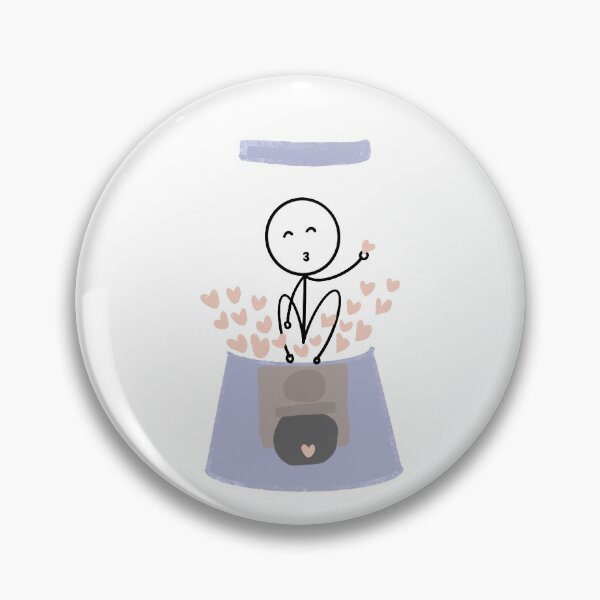 Item preview, Stickman collecting hearts in capsule machine designed and sold by twosleepyheads.