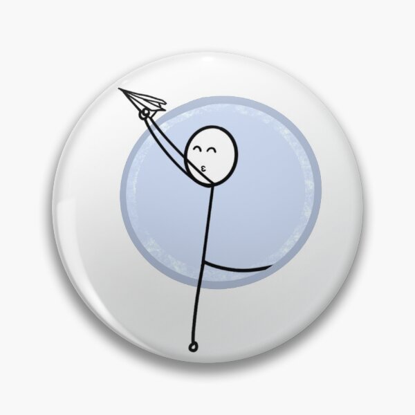 Item preview, Stickman playing paper aeroplane designed and sold by twosleepyheads.