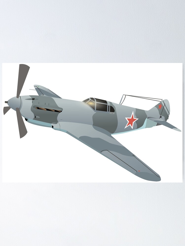 Póster «Aviones de combate soviéticos de la Segunda Guerra Mundial LaGG-3»  de NorseTech | Redbubble