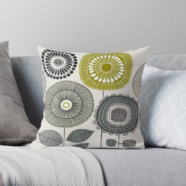 abstract scandinavian - orla floral design Throw Pillow