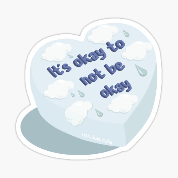 It's Okay To Not Be Okay Korean Cake Sticker