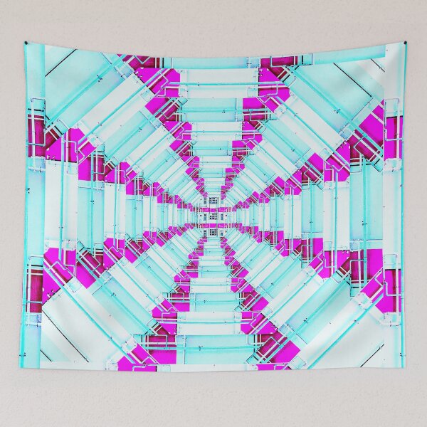 Item preview, Hong Kong Apartment Building Brutalism Glitch Art 002 Spectrum designed and sold by glitchhub.