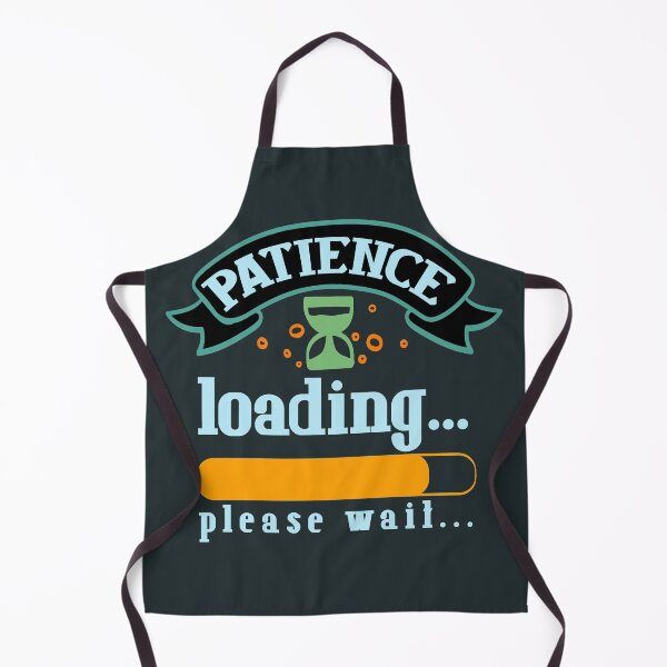 Item preview, Patience Loading, Please Wait - Orange, Light Blue designed and sold by Chubuter.