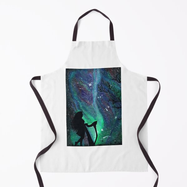 Item preview, Sound of night painted illustration (girl with a harp) designed and sold by lafataviola.