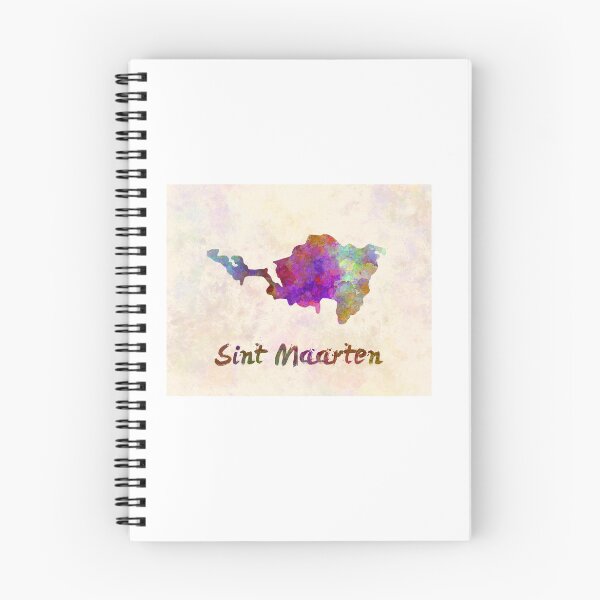 Item preview, Sint Maarten map in watercolor designed and sold by paulrommer.