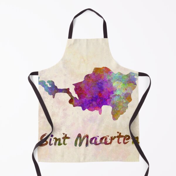 Item preview, Sint Maarten map in watercolor designed and sold by paulrommer.