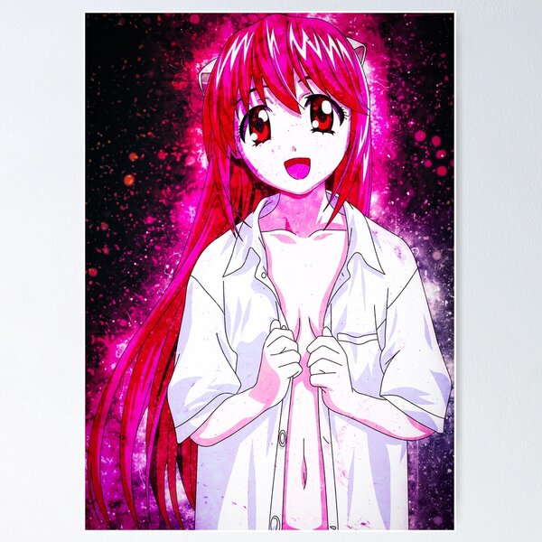 Lucy Kaede Elfen Lied Anime Girl Fanart Poster for Sale by Spacefoxart