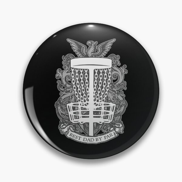 Item preview, Best Dad By Par Disc Golf Basket Chains Vintage Coat Of Arms designed and sold by GrandeDuc.