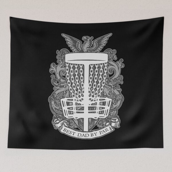 Item preview, Best Dad By Par Disc Golf Basket Chains Vintage Coat Of Arms designed and sold by GrandeDuc.