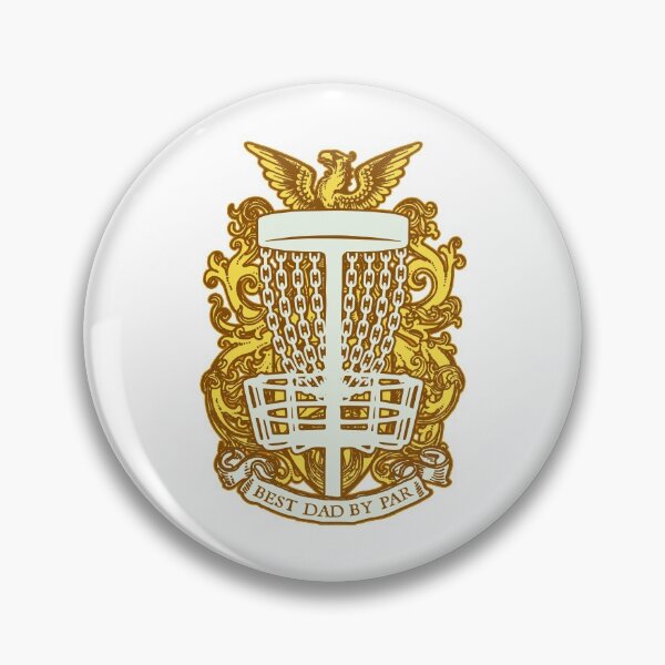 Item preview, Best Dad By Par Disc Golf Basket Chains Vintage Coat Of Arms designed and sold by GrandeDuc.