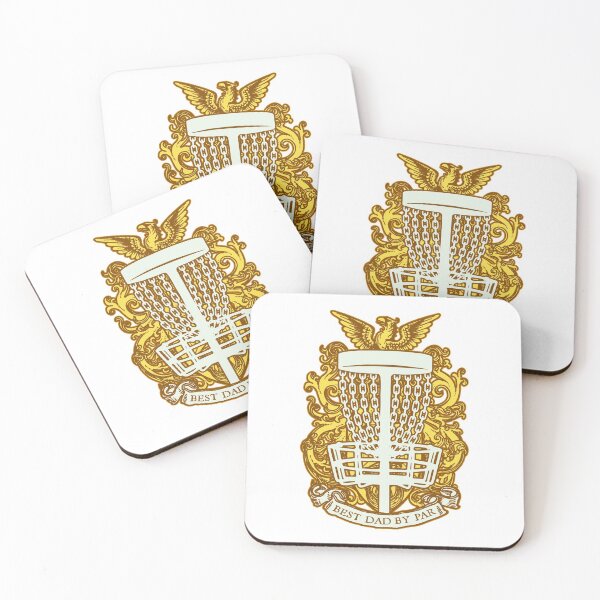 Item preview, Best Dad By Par Disc Golf Basket Chains Vintage Coat Of Arms designed and sold by GrandeDuc.
