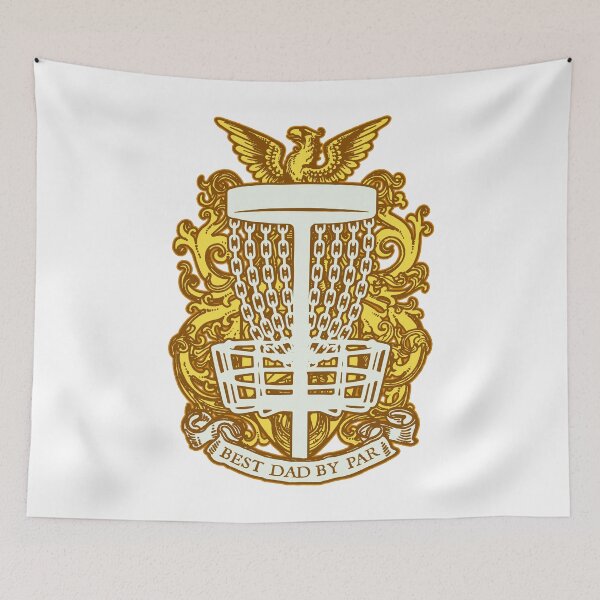 Item preview, Best Dad By Par Disc Golf Basket Chains Vintage Coat Of Arms designed and sold by GrandeDuc.