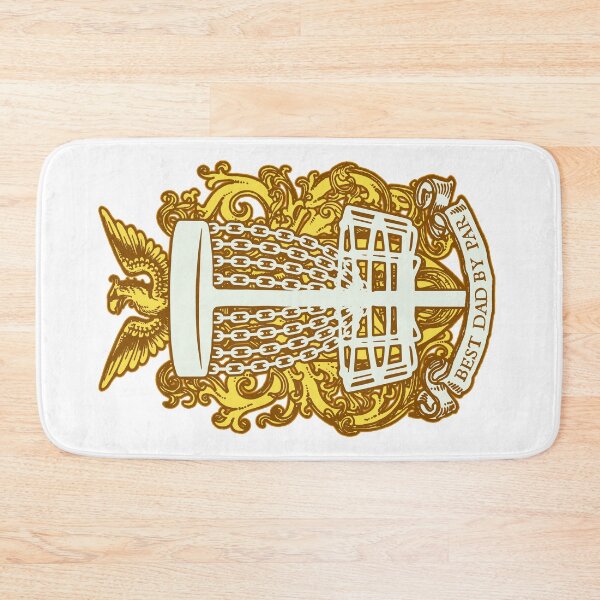 Item preview, Best Dad By Par Disc Golf Basket Chains Vintage Coat Of Arms designed and sold by GrandeDuc.