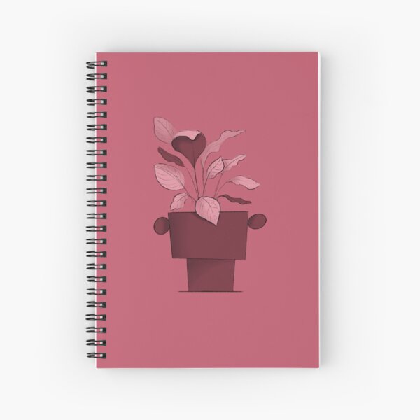 Pink Plant with Ears Spiral Notebook