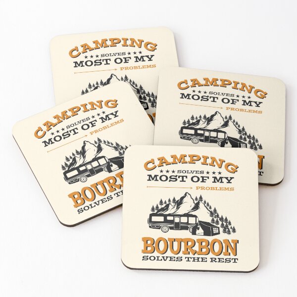 Item preview, Camping Solves Most of my Problems Bourbon Whiskey Solves the Res designed and sold by grinta2021.