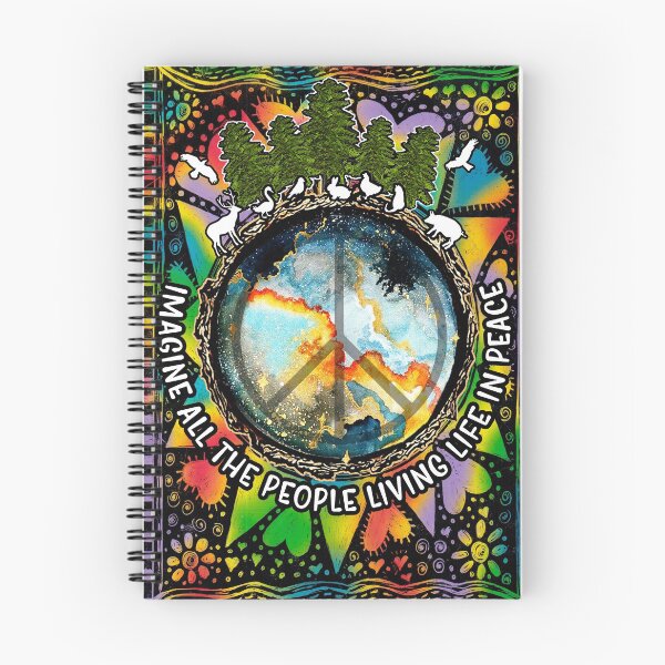 Item preview, Imagine All The People Living Life In Peace Hippie designed and sold by RebeStudioArt.