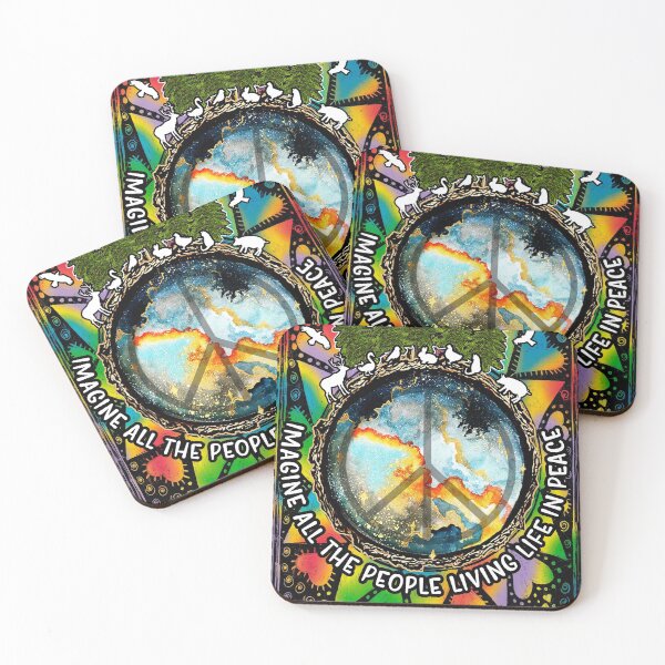 Item preview, Imagine All The People Living Life In Peace Hippie designed and sold by RebeStudioArt.