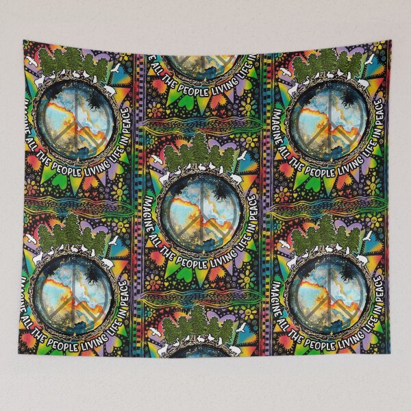 Item preview, Imagine All The People Living Life In Peace Hippie designed and sold by RebeStudioArt.