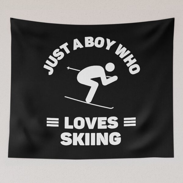 Item preview, Just a boy who loves skiing designed and sold by TheGreenGoat.
