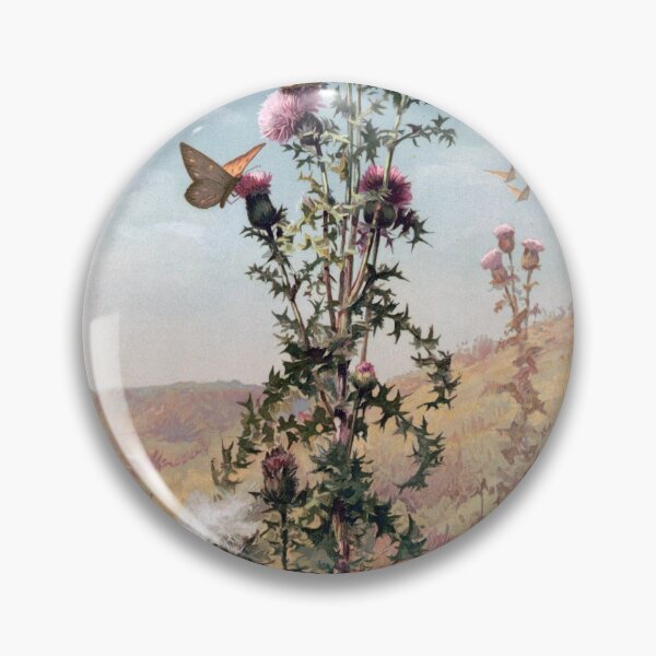 Item preview, Thistle in Field with Butterflies designed and sold by redoARTstore.