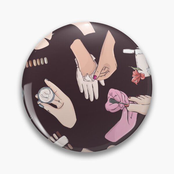 Item preview, Pedicure beauty salon dark pattern designed and sold by Milatoo.