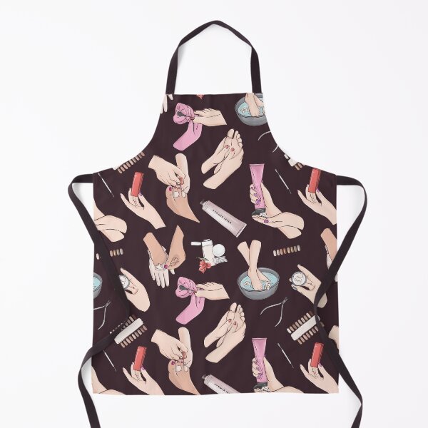 Item preview, Pedicure beauty salon dark pattern designed and sold by Milatoo.