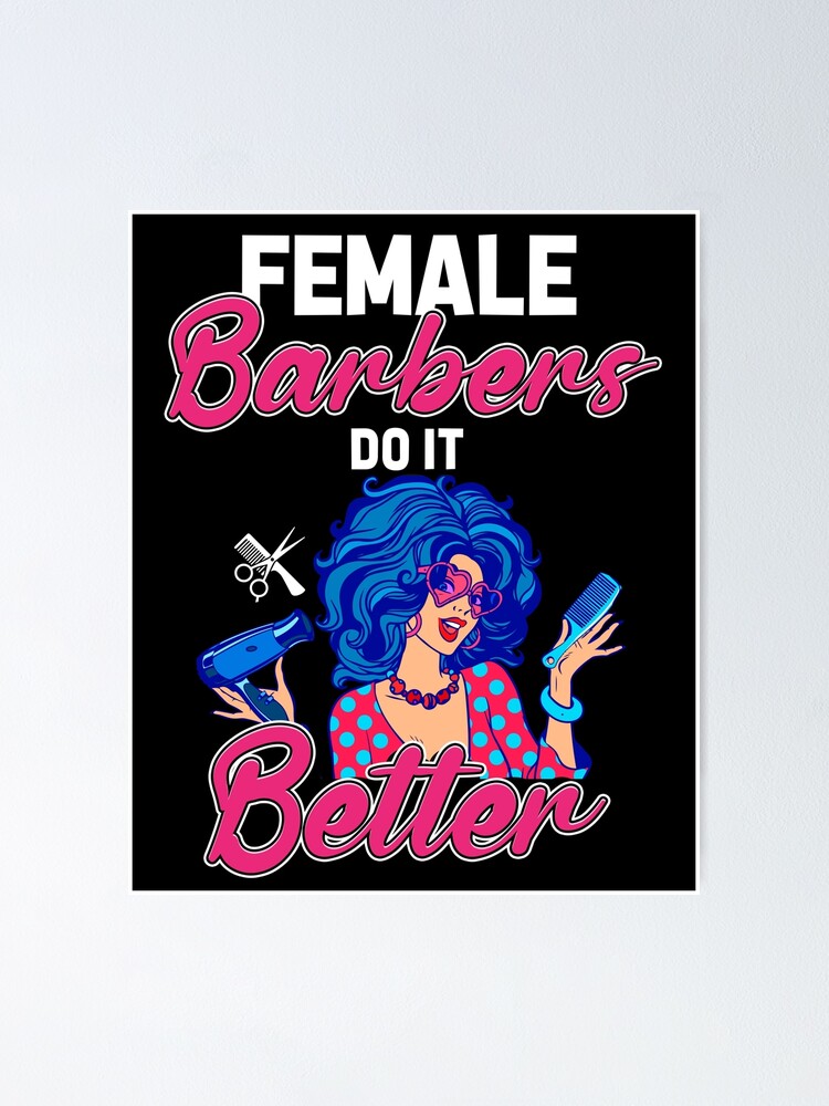 "Hairdressers Say Hair Dryer Comb Scissors" Poster for Sale by