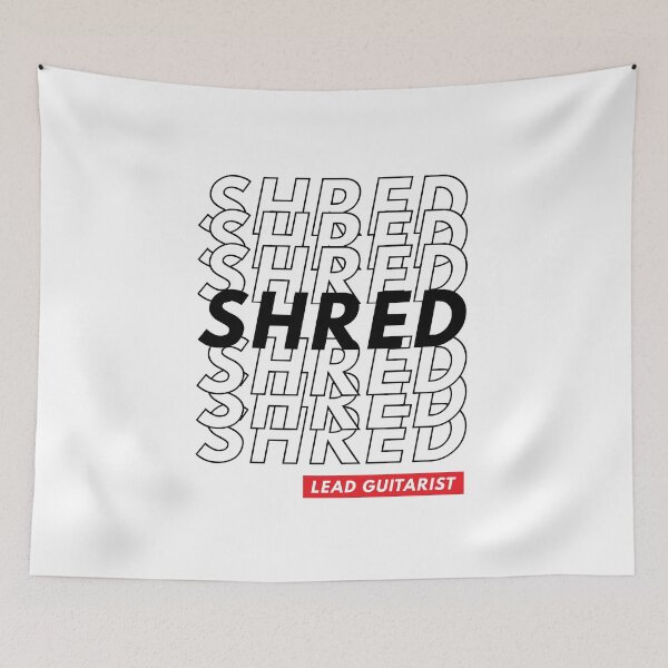 Item preview, Shred Lead Guitarist Repeated Text Light Theme designed and sold by nightsworthy.