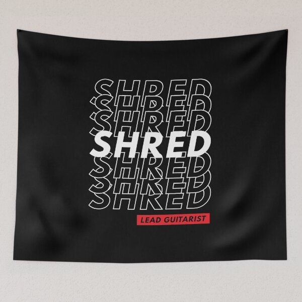 Item preview, Shred Lead Guitarist Repeated Text Dark Theme designed and sold by nightsworthy.