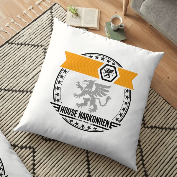 House Harkonnen Crest : Inspired by Dune Floor Pillow