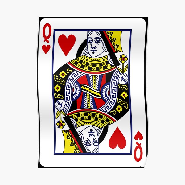 Queen Of Hearts Posters Redbubble Queen Of Hearts Posters Redbubble
