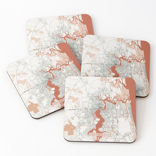 Item preview, Jacksonville City Map of Florida, USA - Bohemian designed and sold by deMAP.