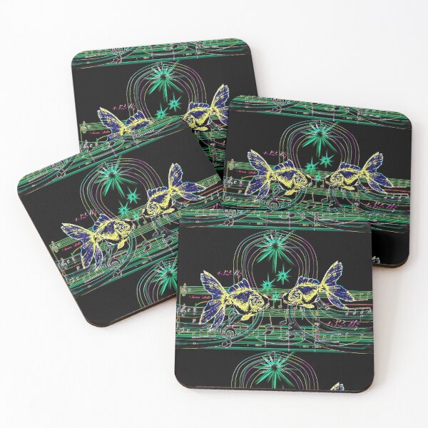 Item preview, 432Hz Gold Fish Harmonics Swan Lake Melody in Black designed and sold by SpiritGifts.