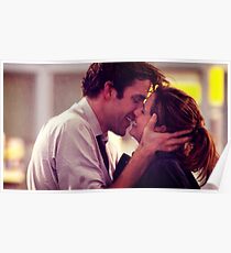 Jim and Pam proposal kissing Poster