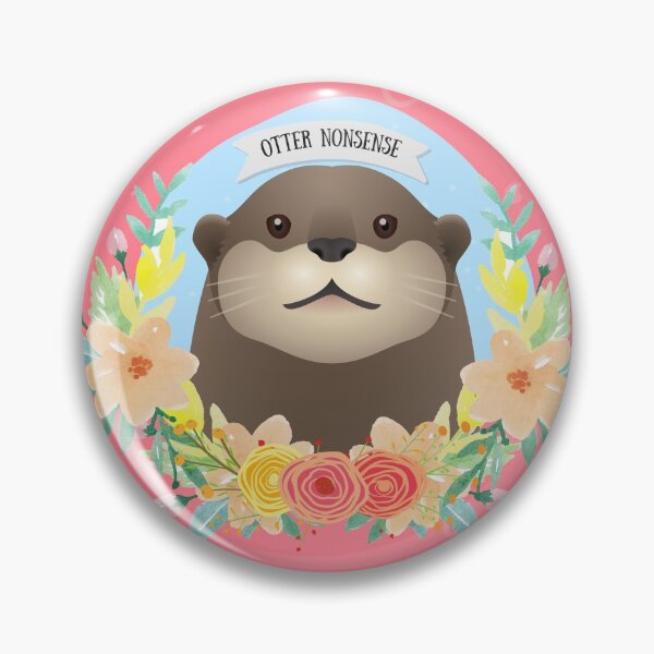 Artikelvorschau, Otter Nonsense Pattern auf pink entworfen und verkauft von BewilderedUni.