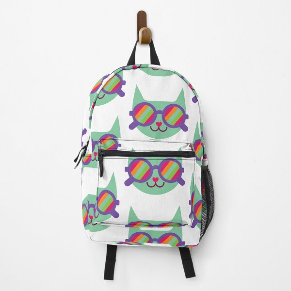 Item preview, Hippie loveheart cat rainbow sunglasses designed and sold by Mylittleprints.