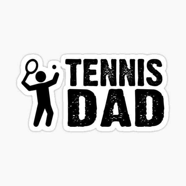 "Tennis Dad, motivational, gift to father" Sticker by Jelorlimited