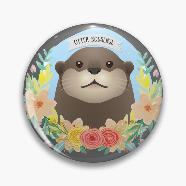 Artikelvorschau, Otter Nonsense Pattern auf grau entworfen und verkauft von BewilderedUni.